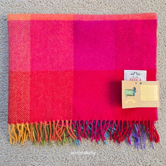 NWT Lambswool Baby Wrap/Scarf/Lap Blanket Herringbone AVOCA Ireland - Picture 11 of 12